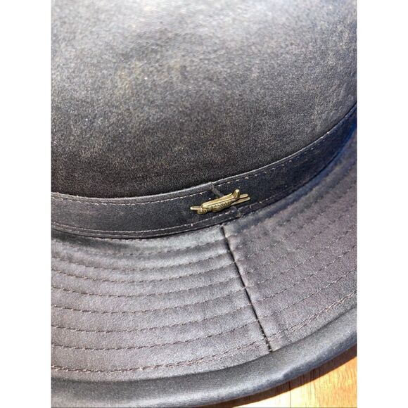 Dorfman Pacific M Weathered Brown Cotton Fedora Indiana Jones Hat - Picture 2 of 7